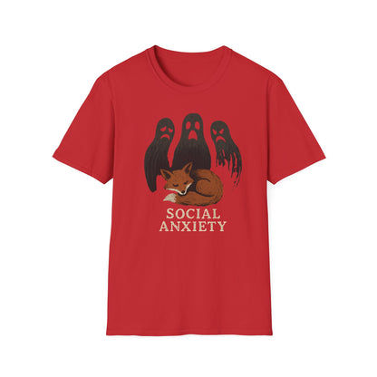 Fox Social Anxiety Graphic T-Shirt