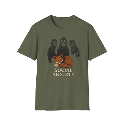 Fox Social Anxiety Graphic T-Shirt