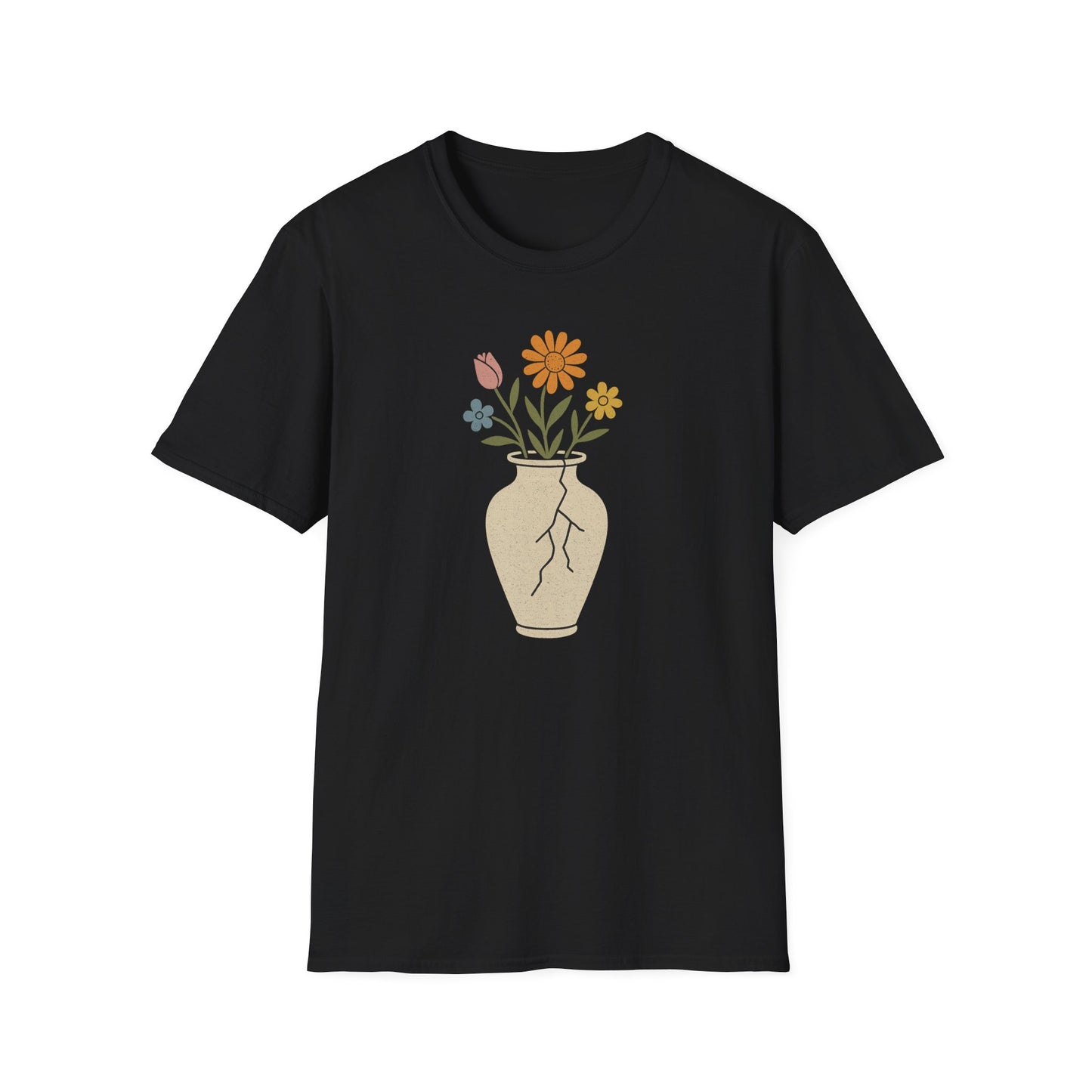 Broken Vase Blooms Graphic T-Shirt