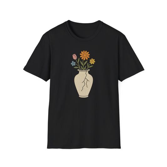 Broken Vase Blooms Graphic T-Shirt