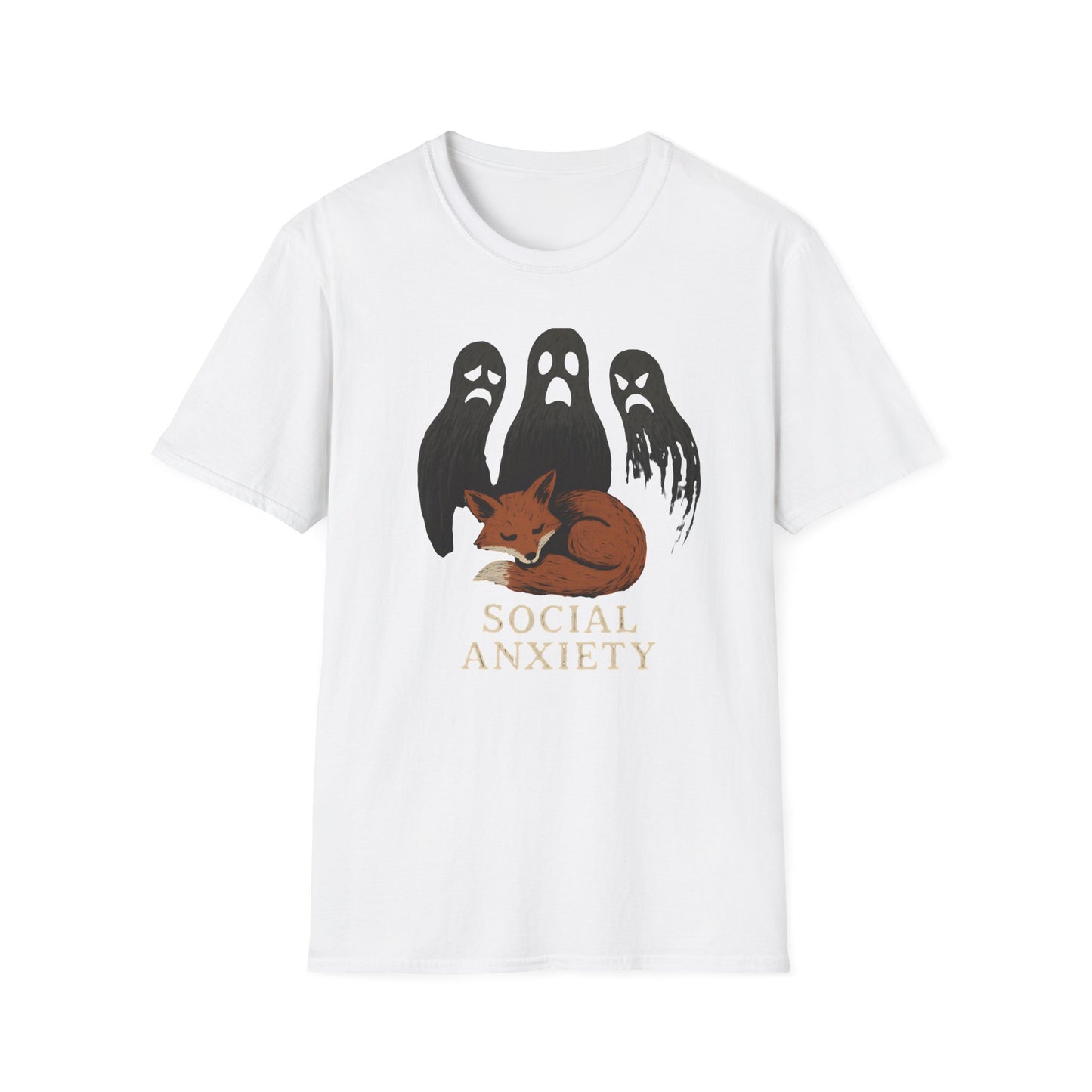 Fox Social Anxiety Graphic T-Shirt